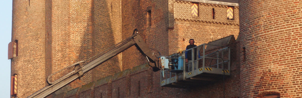 Voorbereidingswerkzaamheden voor restauratie van het Muiderslot